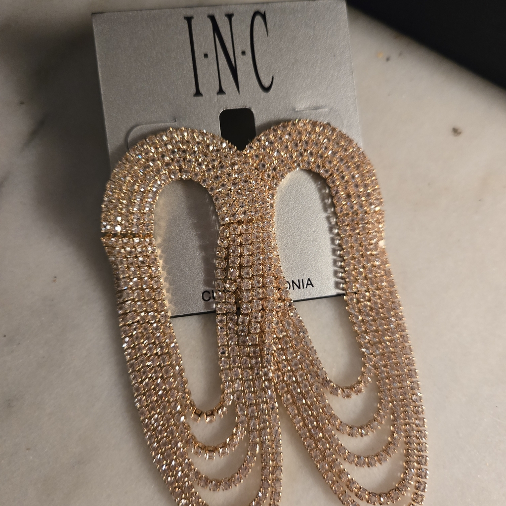 INC International Concepts Gold-Tone Statement Earrings